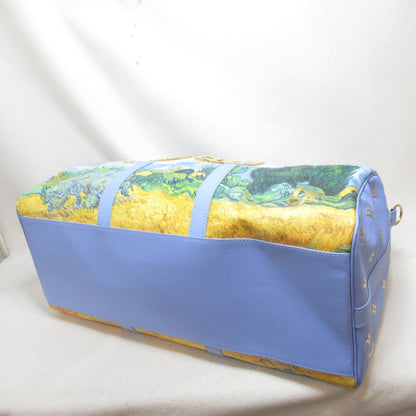 LOUIS VUITTON Van Gogh Keepall Bandouliere 50 Boston Bag Blue PVC coated canvas Masters collection M43347