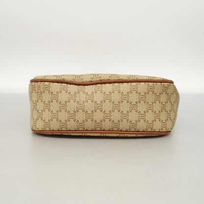 Celine  Macadam Shoulder Bag Women's PVC Beige