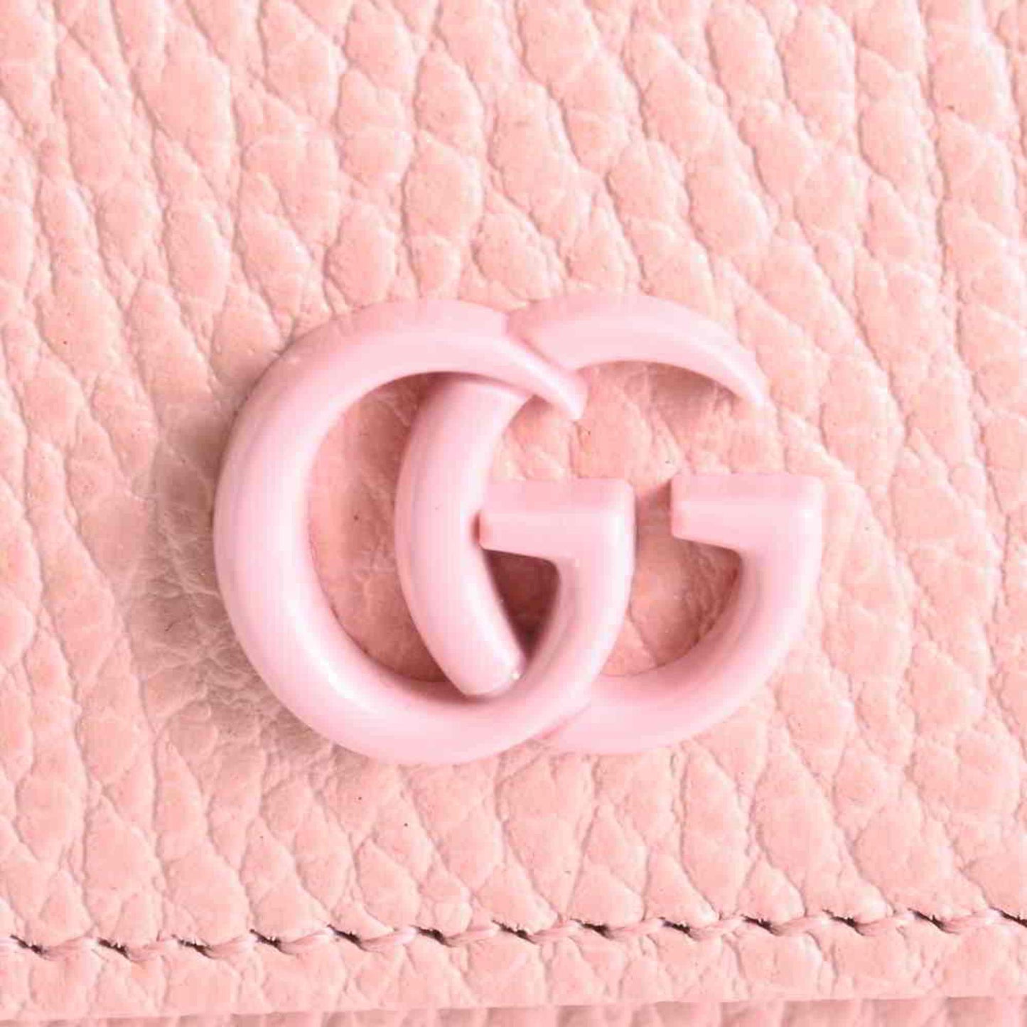 Gucci leather double G medium folio compact wallet pink