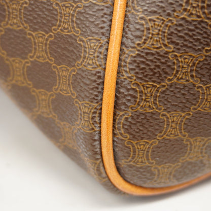 Celine  Macadam Boston Bag Men,Women,Unisex PVC,Leather Brown