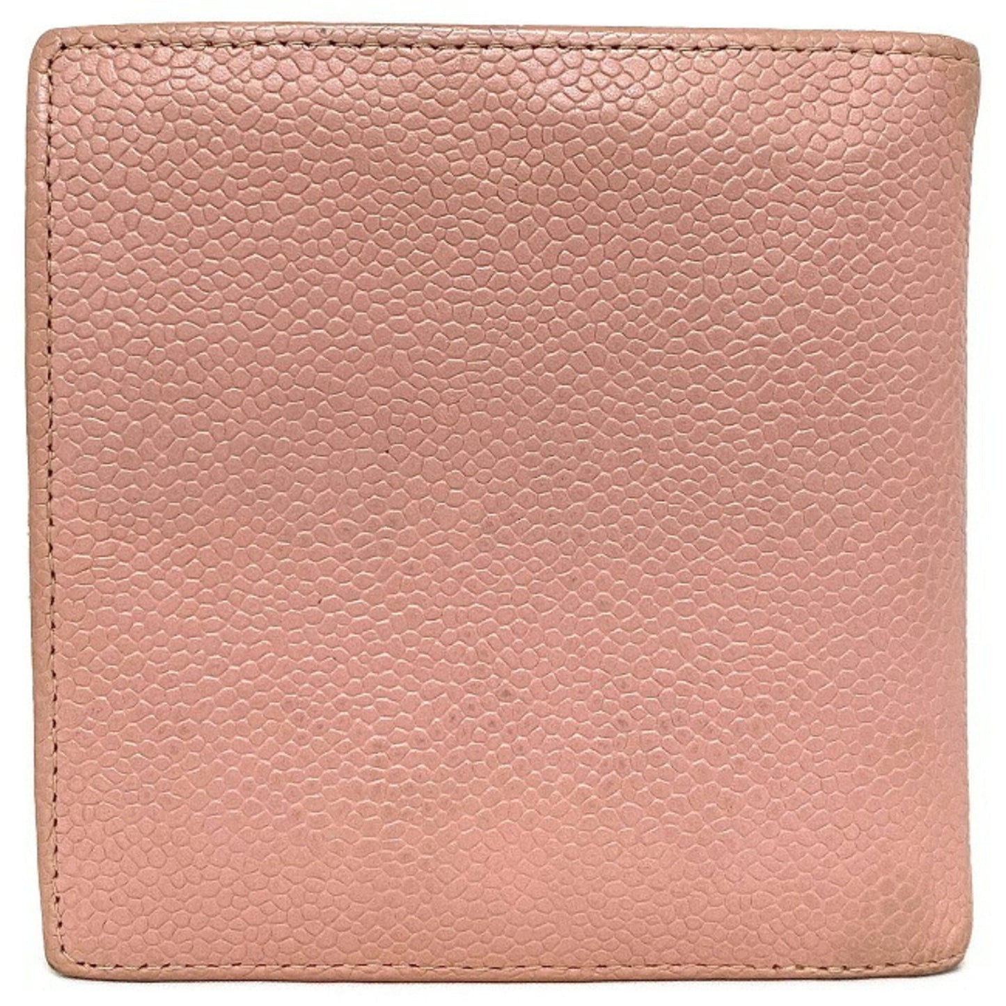 Chanel Bi-Fold Wallet Pink Coco Mark A13507 Leather Caviar Skin 8s CHANEL Ladies Accent