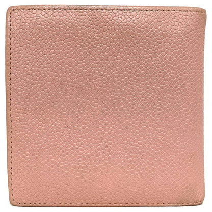 Chanel Bi-Fold Wallet Pink Coco Mark A13507 Leather Caviar Skin 8s CHANEL Ladies Accent