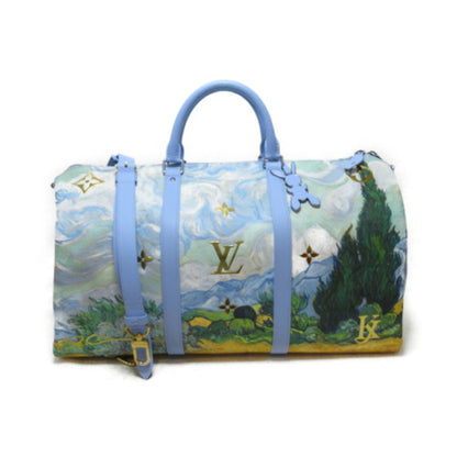 Louis Vuitton Van Gogh Keepall Bandouliere 50 Blue PVC coated canvas Masters collection M43347