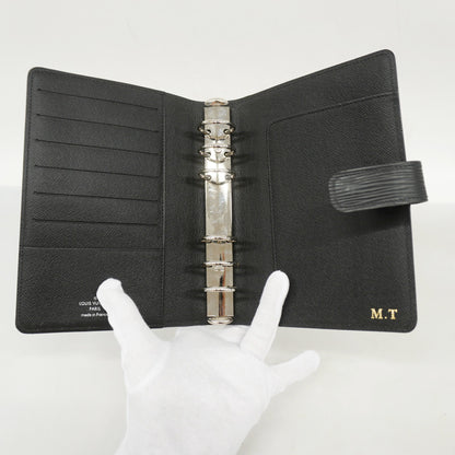 Louis VuittonAuth  Epi Planner Cover Noir Agenda MM R20042
