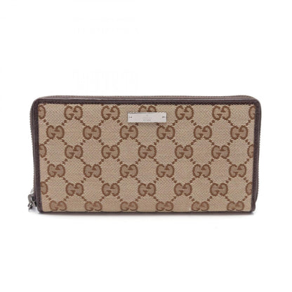 Gucci Beige Brown Gg Canvas Leather Wallet (Bi-Fold) ()