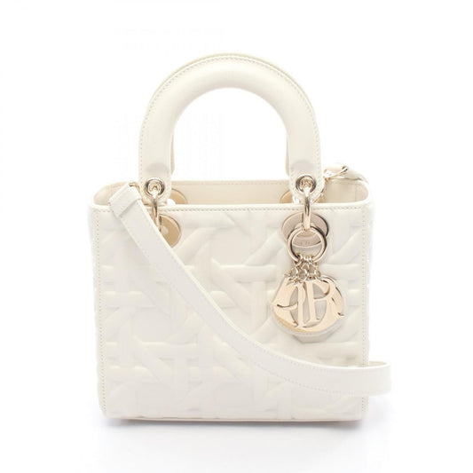 Christian Dior White Leather Handbag ()
