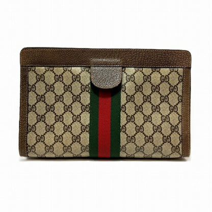 Gucci Brown Pvc Leather Clutch Bag ()