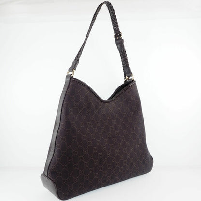 Gucci One Shoulder Tassel 336659 GG Canvas Brown Women's Bag