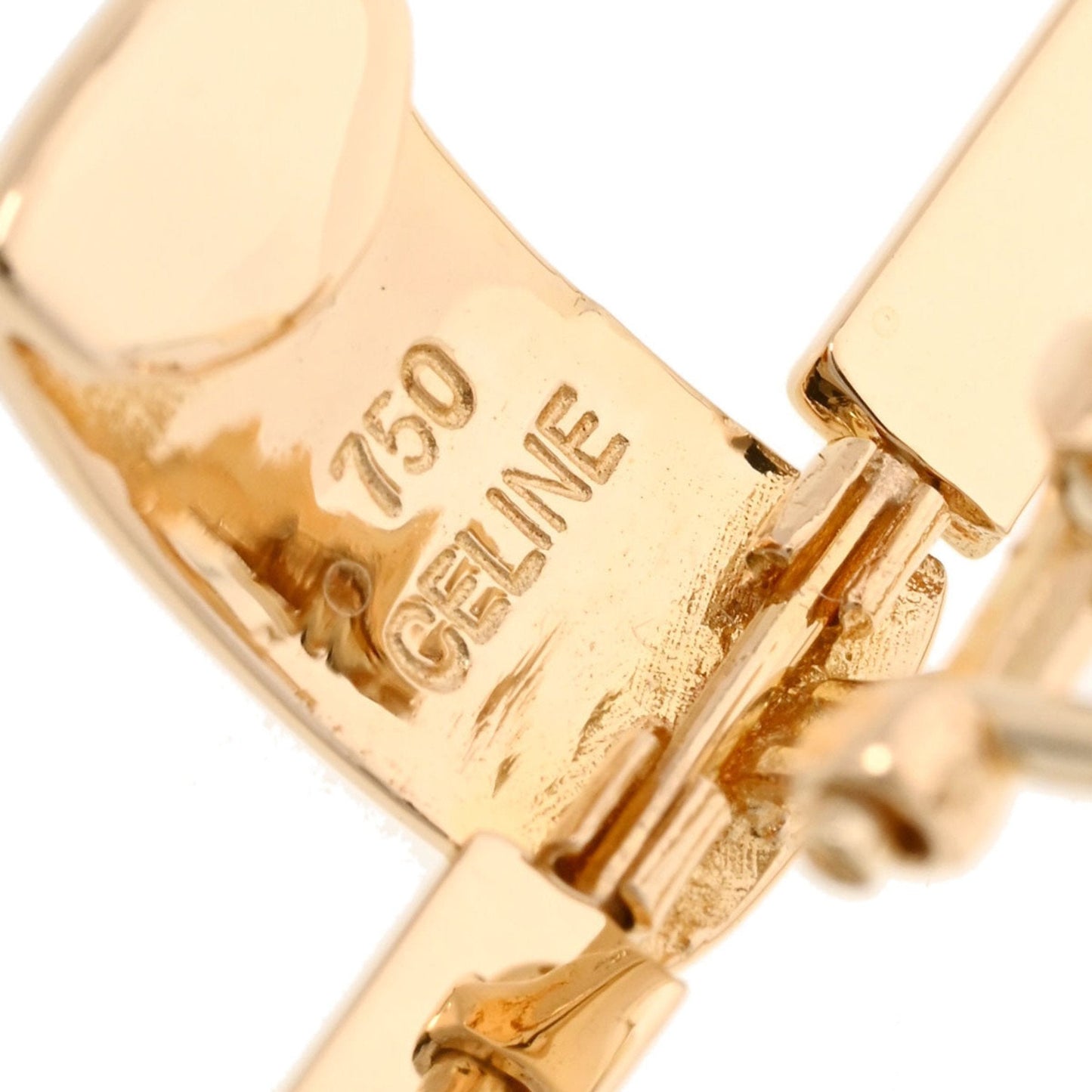 Celine ladies K18 yellow gold earrings