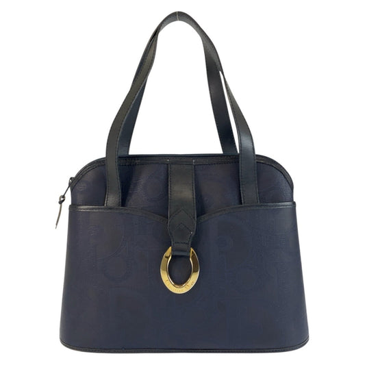 Christian Dior Navy Pvc Leather Handbag Shoulder Bag ()