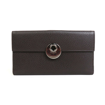 GUCCI Bifold Long Wallet Leather Brown Men's 231835