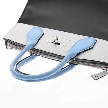 LOUIS VUITTON City Steamer MM Black Gray Blue M42435 Ladies Calf Bag