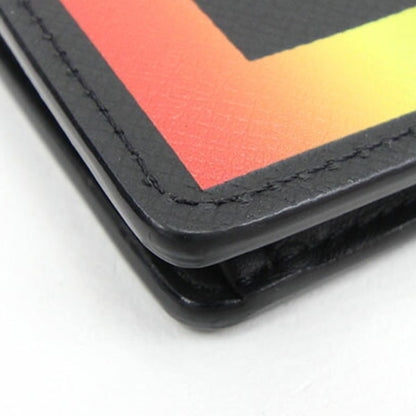 Louis Vuitton Bifold Long Wallet Taiga Rainbow Portefeuille Brother M30349 Noir Men's Virgil Abloh LOUIS VUITTON