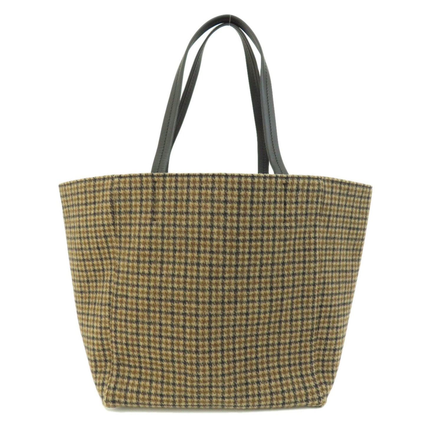Celine Hippo Phantom Tweed Pattern Tote Bag Cotton Women's