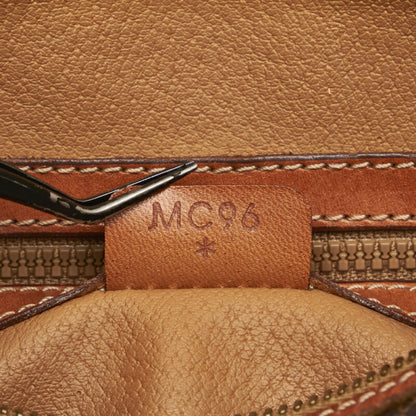 Celine Macadam Handbag MC96 Brown PVC Leather Ladies