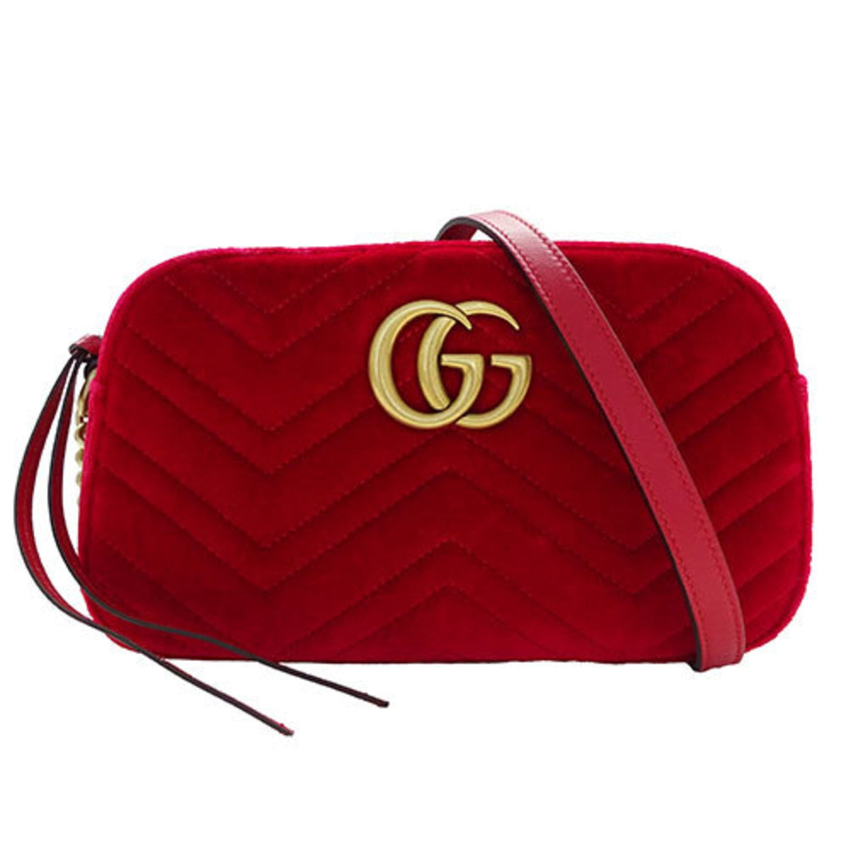 Gucci Red Color Leather Shoulder Bag