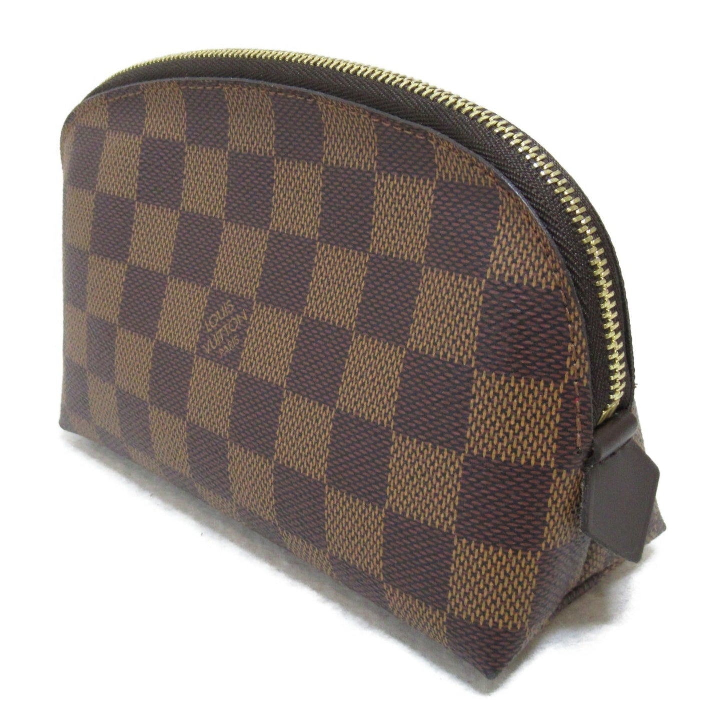 LOUIS VUITTON Pochette Cosmetics Pouch Brown Damier PVC coated canvas N47516