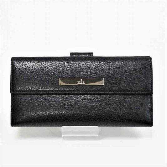 Gucci long wallet W 035 1408 2150 GUCCI leather black