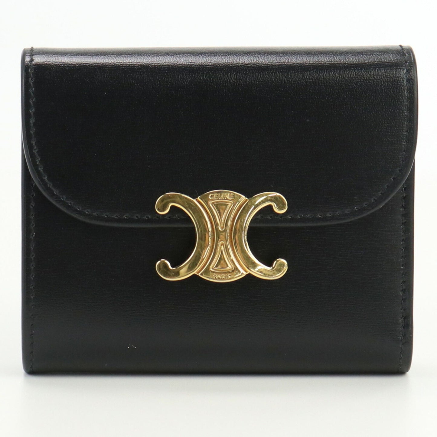 Celine Small Triomphe 10D78 3DPV 38NO Three fold wallet with coin purse Calf Ladies