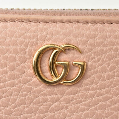 Gucci Wallet GUCCI Long / Petit Marmont Leather Pink Beige Round 456117