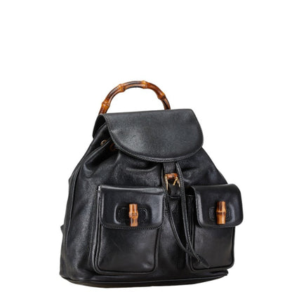 Gucci Black Leather Backpack