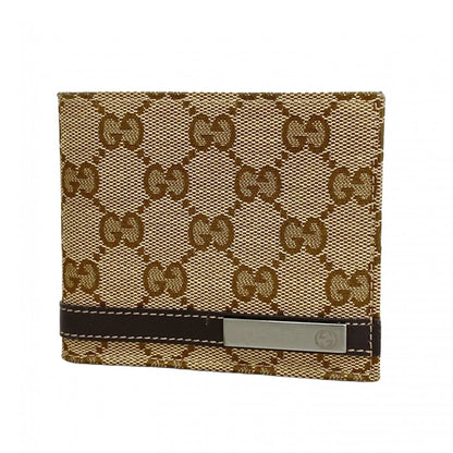 Gucci Brown Canvas Bill Wallet (Bi-Fold) ()