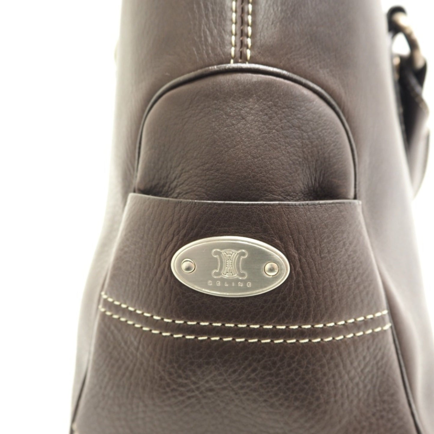Celine/ CE10/15 Boogie Bag Handbag Brown Women's
