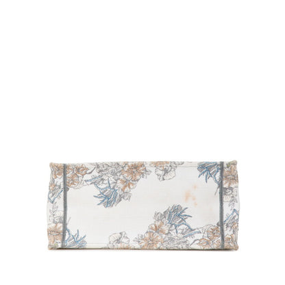 Christian Dior Multi-Color White Jacquard Tote Bag ()