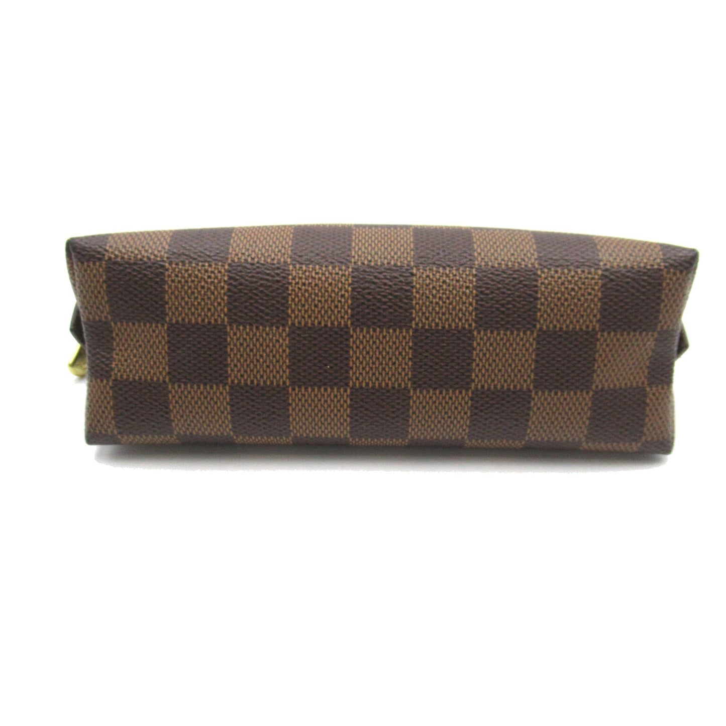 LOUIS VUITTON Pochette Cosmetic PM Brown Ebene Damier PVC coated canvas N47516