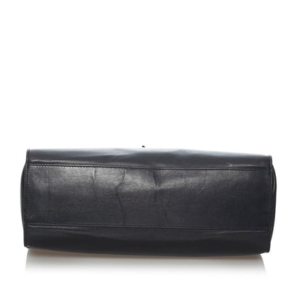 Gucci Horsebit Chain Shoulder Bag 295403 Black Leather Ladies