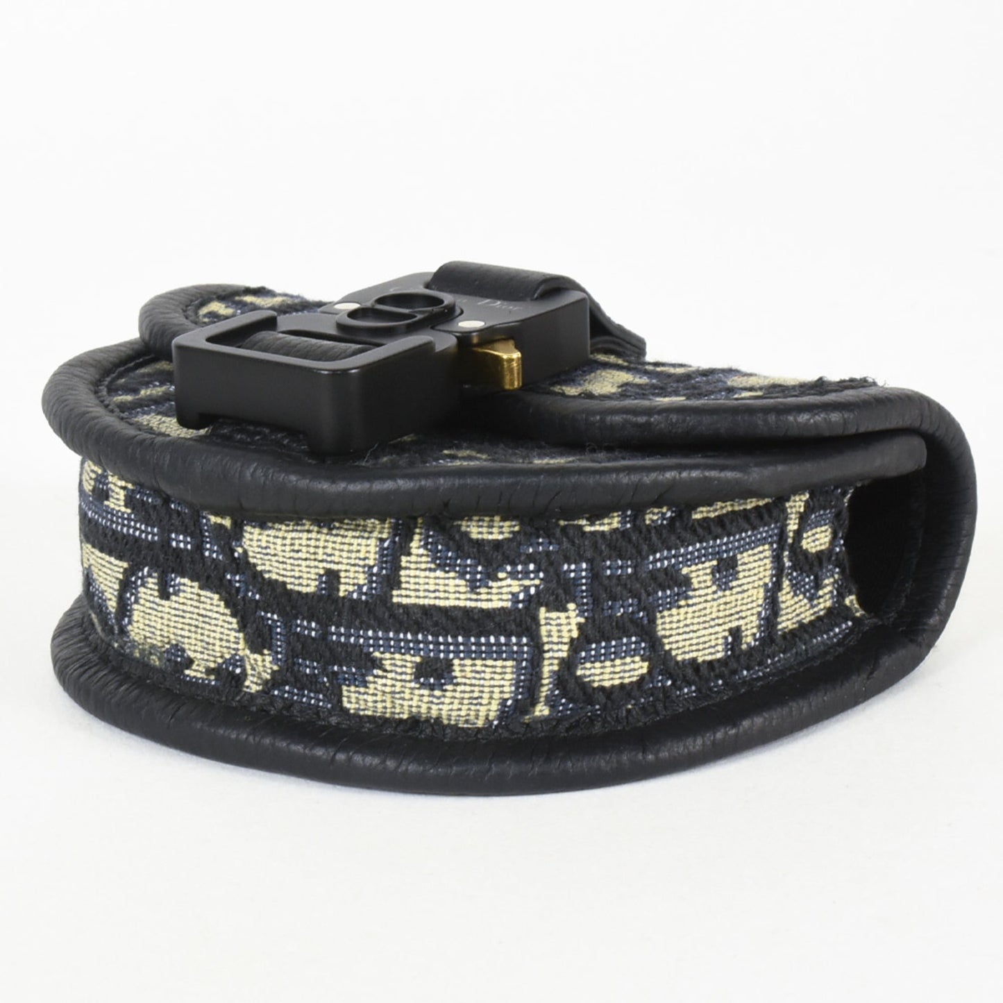 Christian Dior Trotter Navy Jacquard Leather Pouch ()