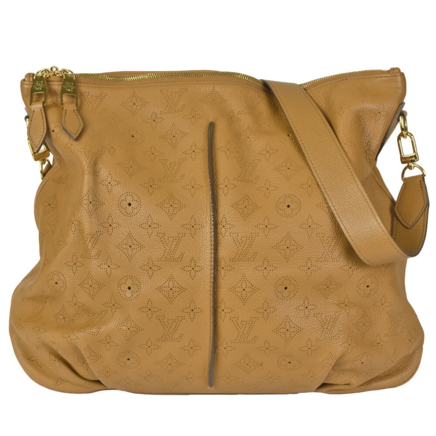 LOUIS VUITTON Selene MM Shoulder Bag Caramel Monogram Mahina Leather M94214