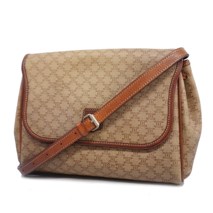 Celine  Macadam Shoulder Bag Women's PVC,Leather Beige