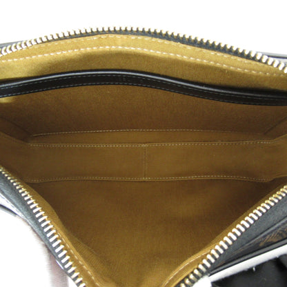 Celine Shoulder Bag Brown Dark brown PVC coated canvas