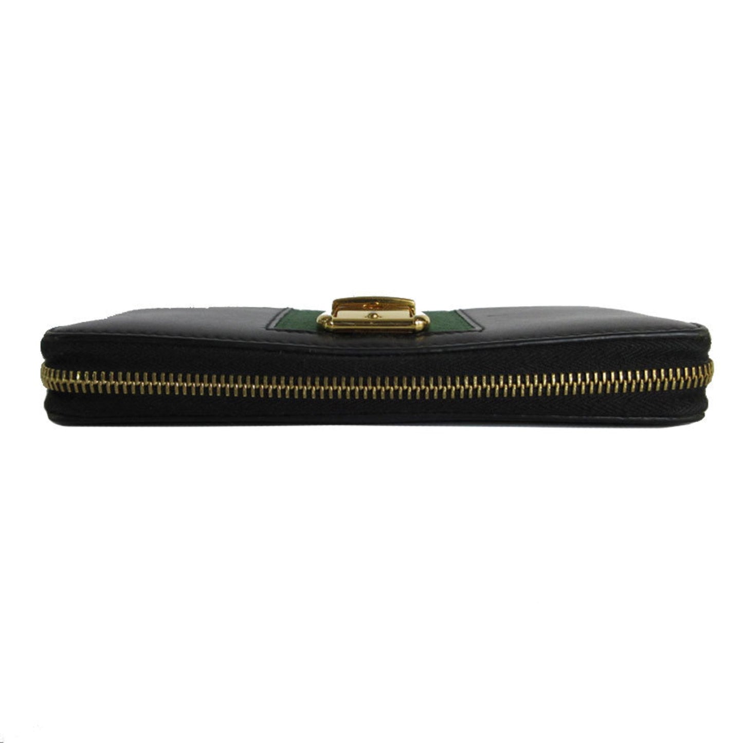 Gucci Black Gold Metal Leather Coin Purse/Coin Case