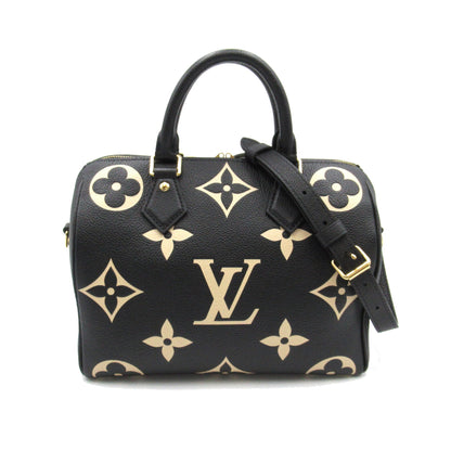 LOUIS VUITTON Speedy Bandriere 25 Black Black Monogram empreinte leather M58947