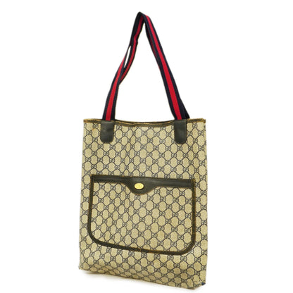 GUCCI[3cc2372]   Tote Bag Sherry 39 02 003 GG Supreme Navy Gold metal