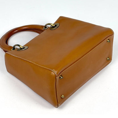 Christian Dior Lady Dior Brown Leather Handbag ()