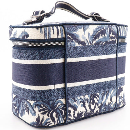 Christian Dior Navy White Canvas Handbag Weekend Bag ()