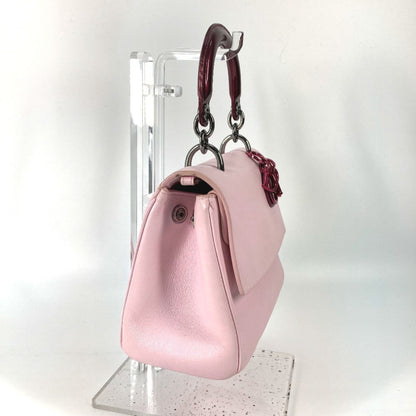 Christian Dior Metallic Pink Leather Leather Handbag Shoulder Bag ()