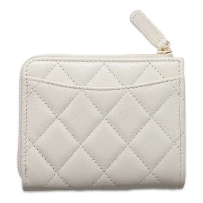 Chanel Wallet/Coin Case Coco Mark Matelasse Caviar Skin L Shape AP3999 Wallet Business Card Holder/Card Women's CHANEL WALLET