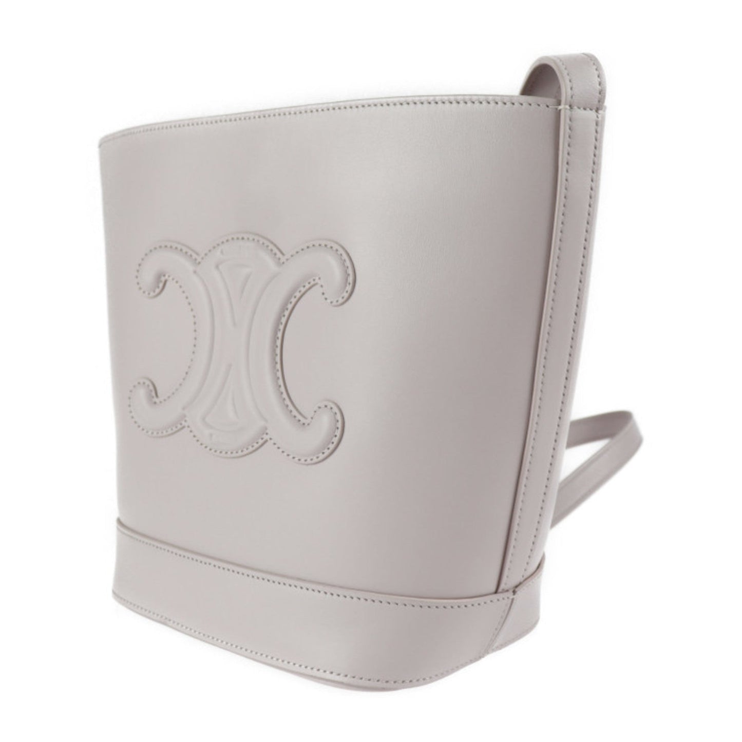 Celine Small Bucket Cuile Triomphe Shoulder Bag 198243DU3.24OU Calfskin POUDRE Pink Gold Hardware