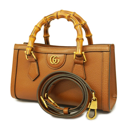 GUCCI  Bamboo 2way Bag Diana 735153 Women's Handbag,Shoulder Bag Brown