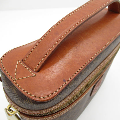 Celine Macadam vanity bag Brown PVC coated canvas