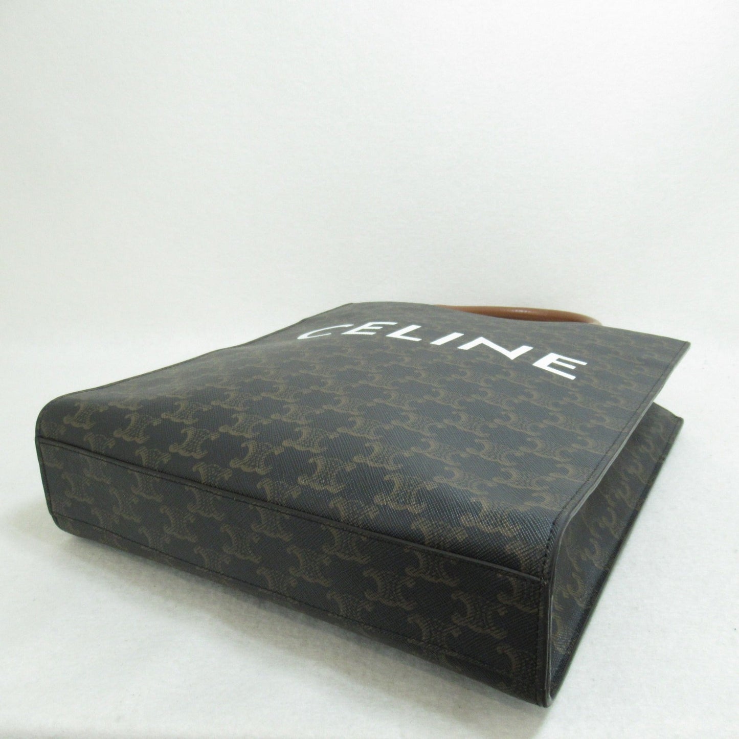 Celine vertical hippo handbag Brown Dark brown PVC coated canvas