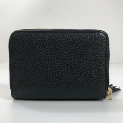 Gucci Coin Case Interlocking G Soho Round 598209 Leather Black Ladies Gucci