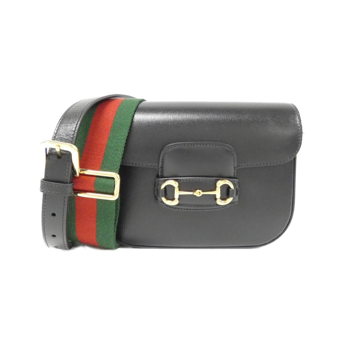 Gucci Horsebit Black Leather Shoulder Bag