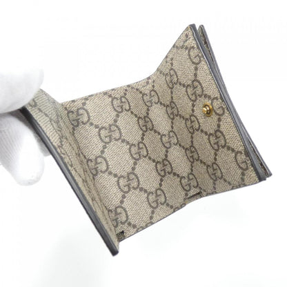 Gucci Beige Gg Supreme Wallet (Tri-Fold)