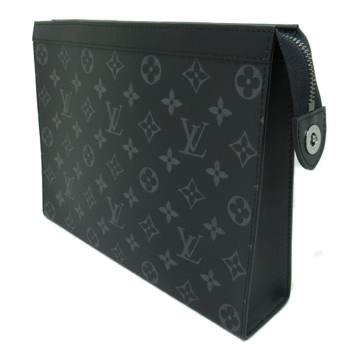 LOUIS VUITTON Pochette Voyage MM Black Monogram eclipse PVC coated canvas M61692