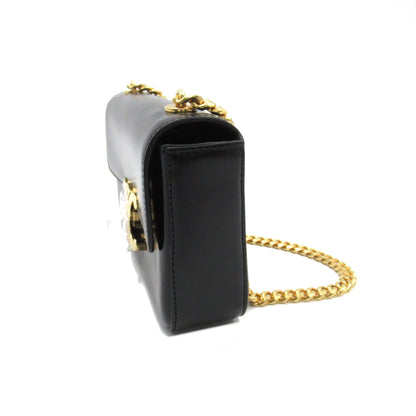 Celine ChainShoulder Black Calfskin [cowhide]
